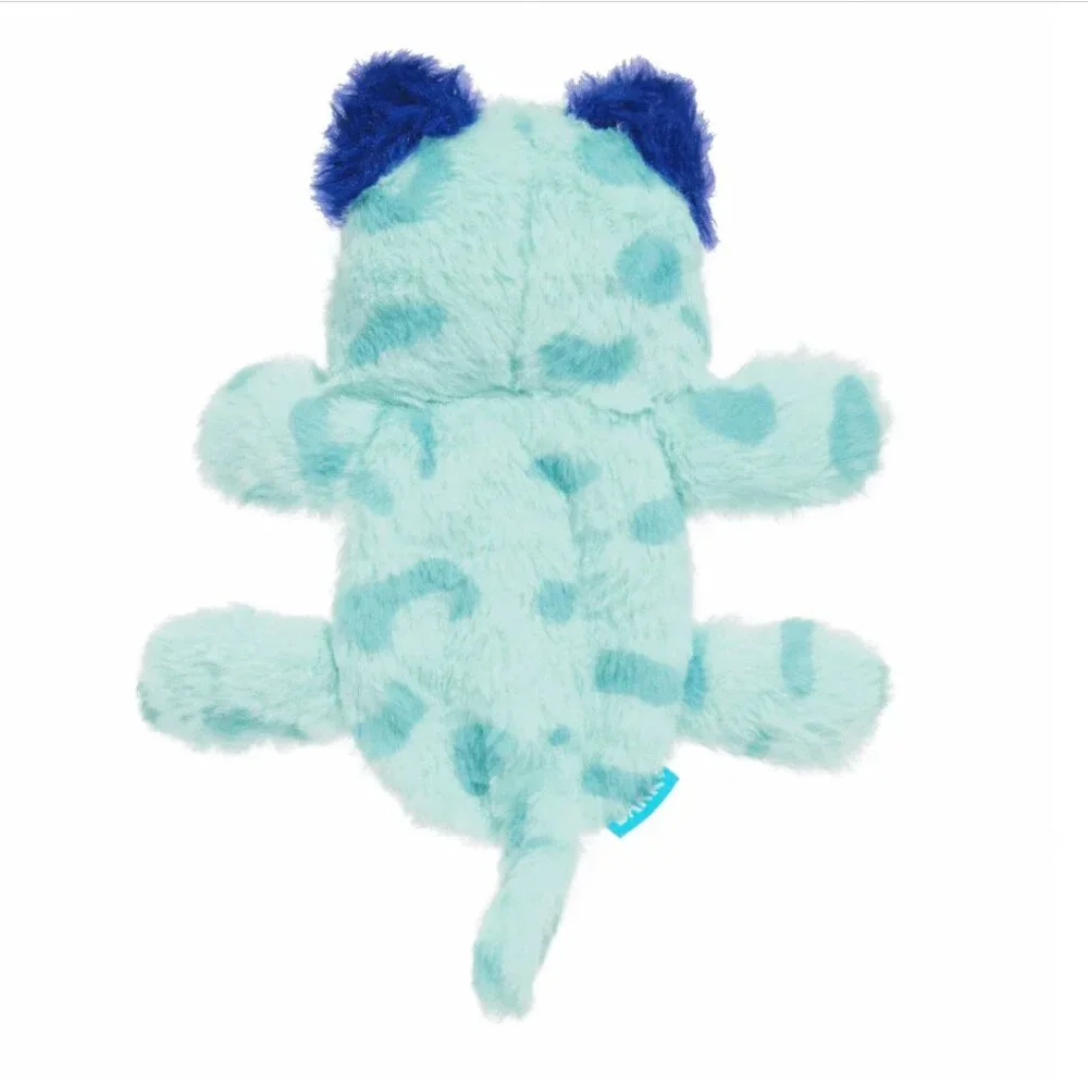 NWT Bark Box SLOBBERTOOTH TIGER Plush Dog Toy, Blue, Size M/L 20+ lbs. Dogs
